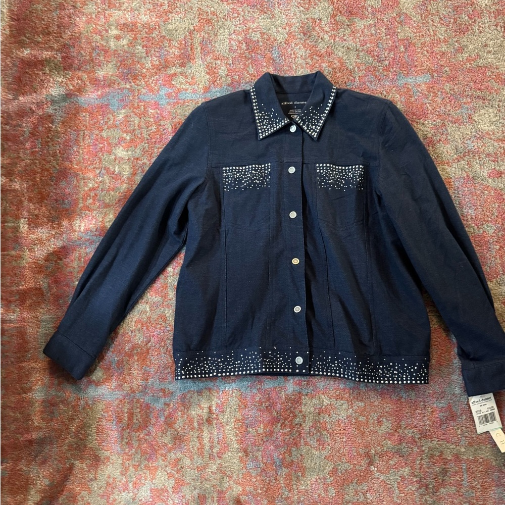 Alfred  Dunner Women's Studded denim Jacket